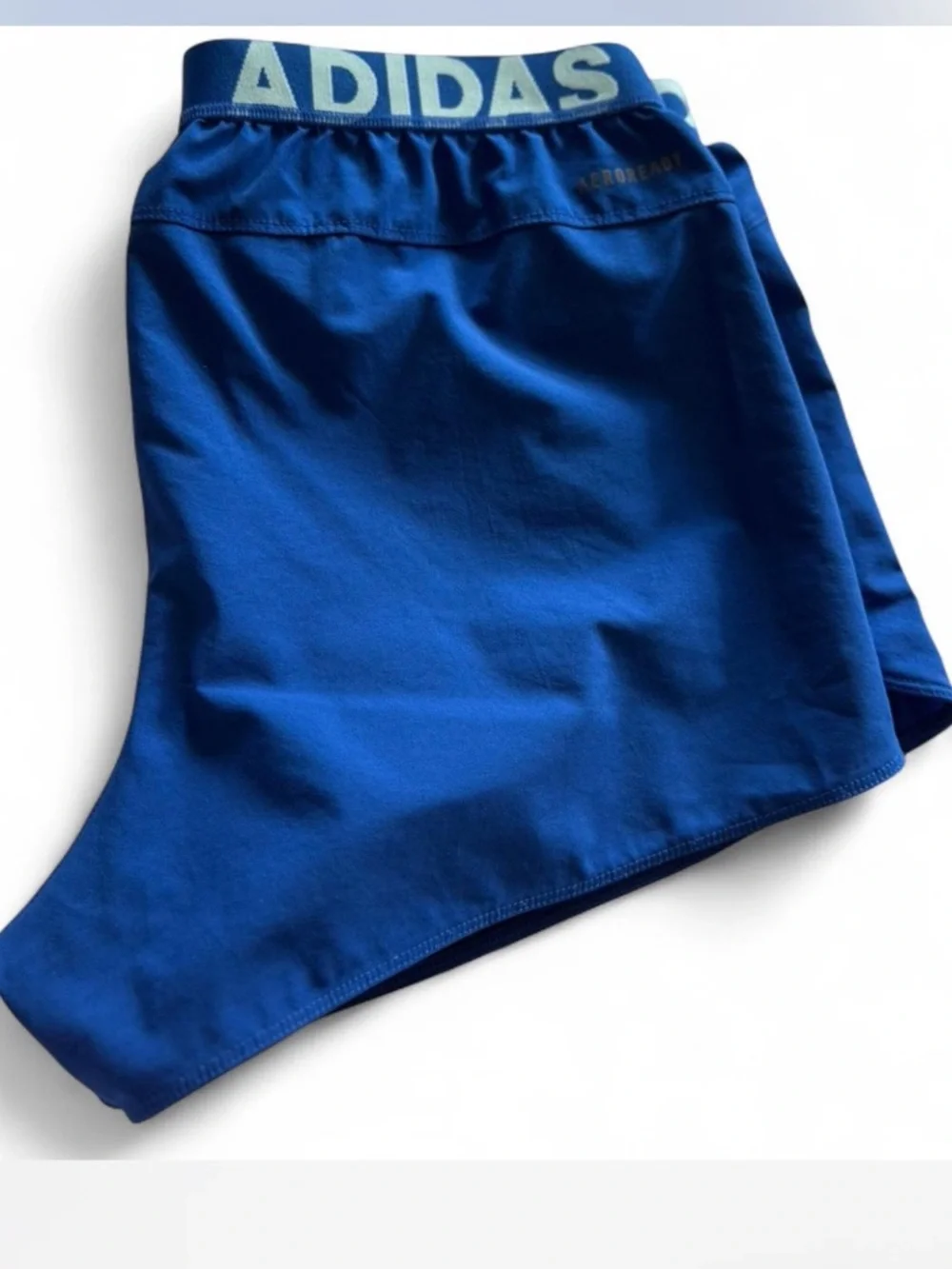 adidas Women's Royal Blue Athletic Shorts with Logo Waistband